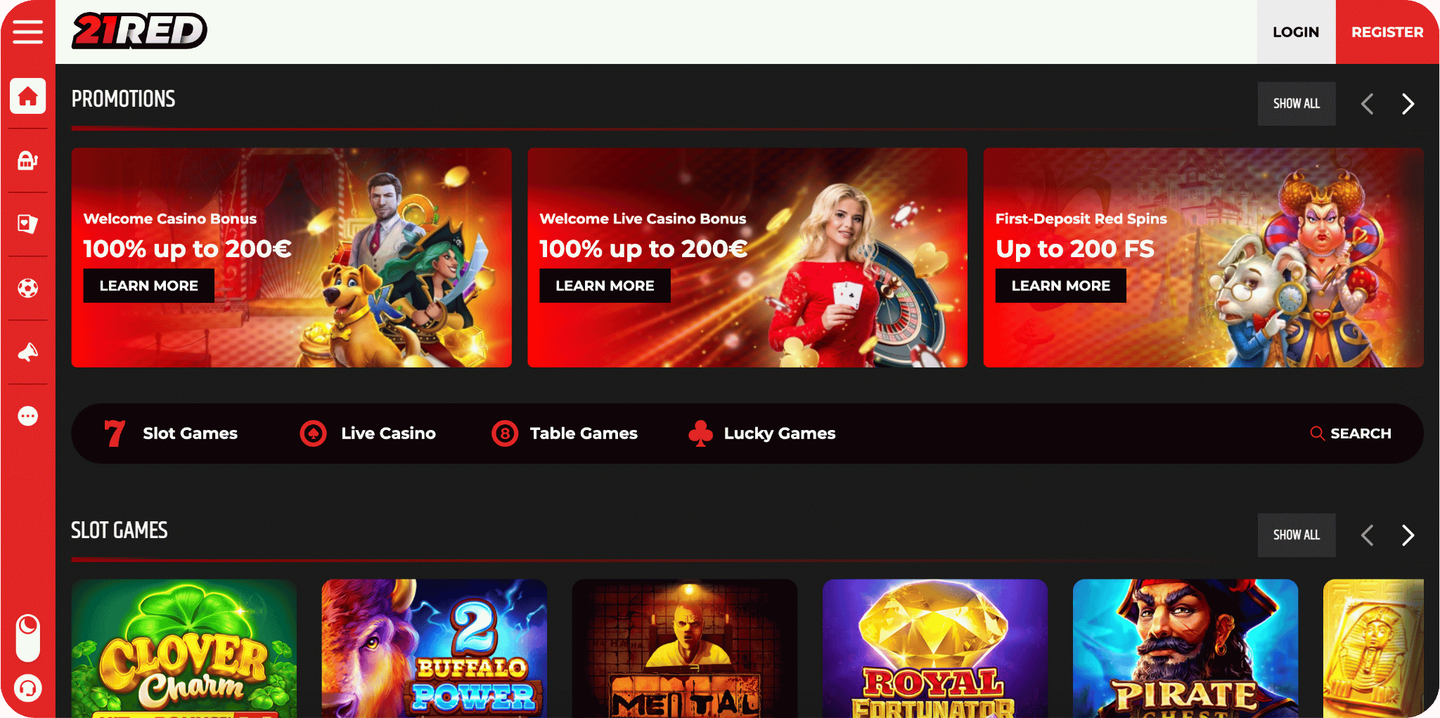 21Red Casino Startpagina